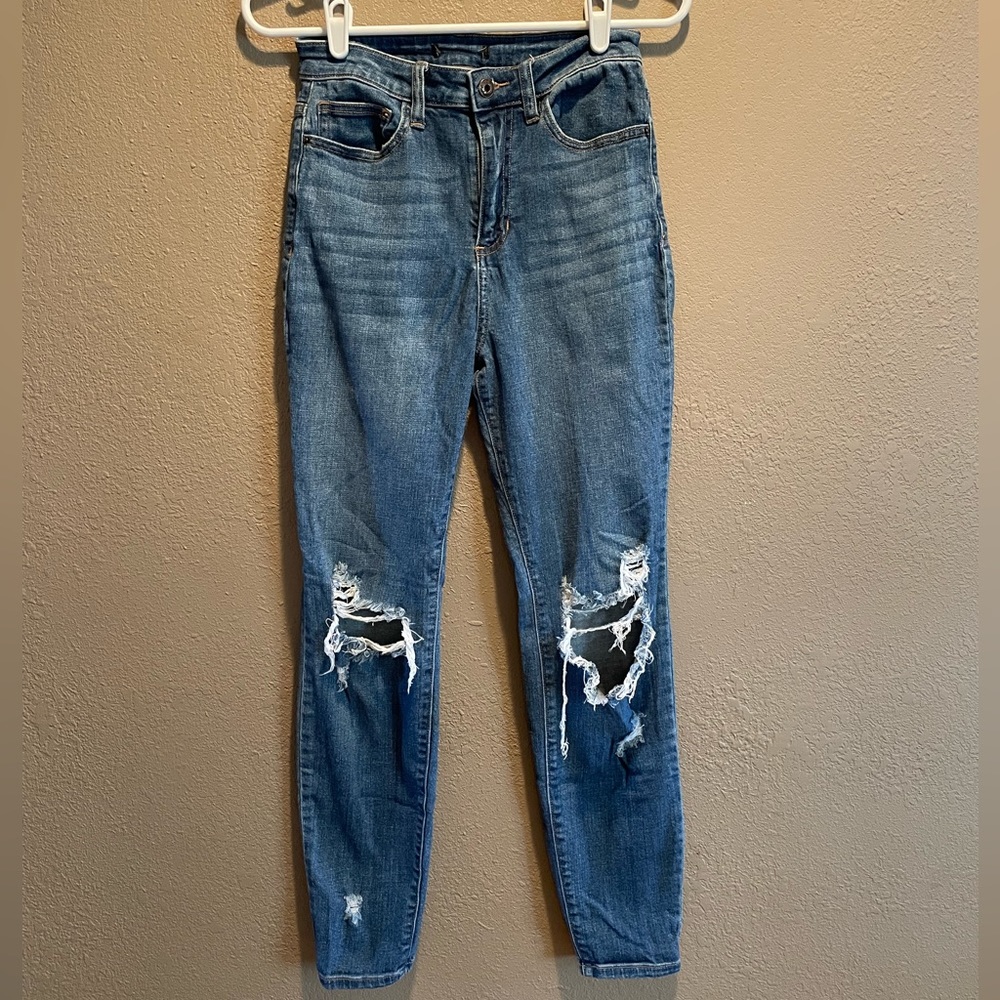 Distressed jeans